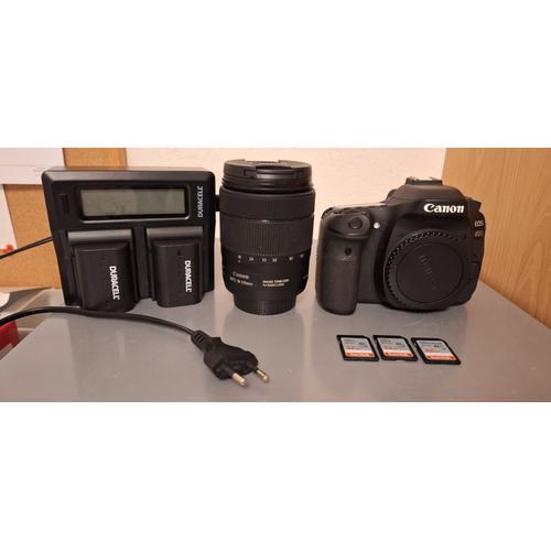 Boitier Canon EOS 80d 24.2 mpix + Objectif kit 18-135 mm + sacoche Canon