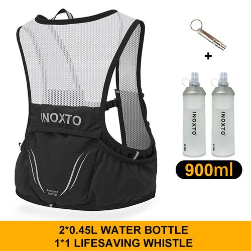 Sac À Dos De Course Ultraléger Pour Homme,Glaçage D'hydratation,Adapté Au Vélo,Marathon,Randonnée,Portable,2l,2 Bouilloires De 450ml - Type Black White 450