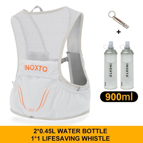 Sac À Dos De Course Ultraléger Pour Homme,Glaçage D'hydratation,Adapté Au Vélo,Marathon,Randonnée,Portable,2l,2 Bouilloires De 450ml - Type Gray Orange 450
