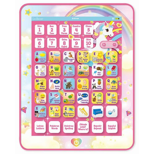 Tablette Éducative Bilingue Licorne En Espagnol Et En Anglais