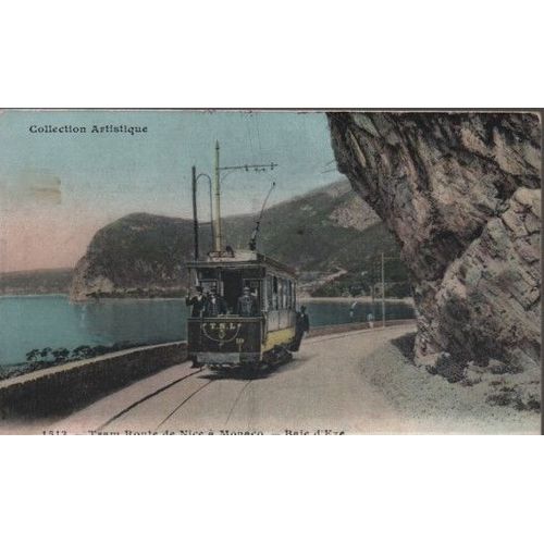Carte Postale Route De Nice A Monaco - Debut Xx Eme Siecle Theme Transports - Trams Trains - N°1513 - Baie D'eze