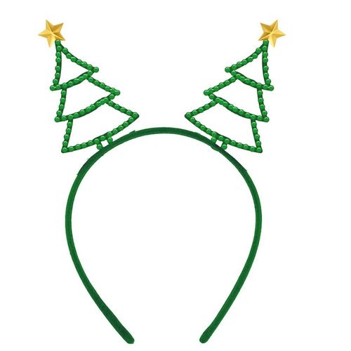 Serre-Tête Noël Festif Sapin Strass Vert Adulte
