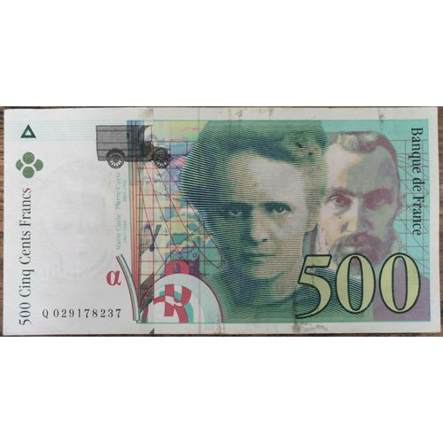 Billet De 500 Francs Pierre Et Marie Curie 1994 France Q029178237