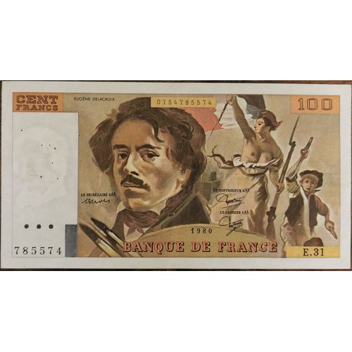 Billet 100 Francs Eugène Delacroix 1980 France E.31 785574