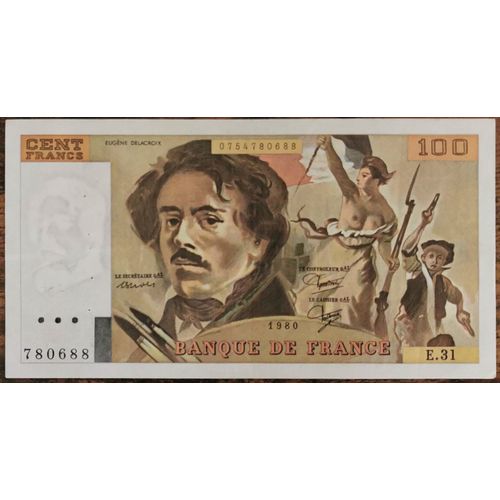 Billet 100 Francs Eugène Delacroix 1980 France E.31 780688