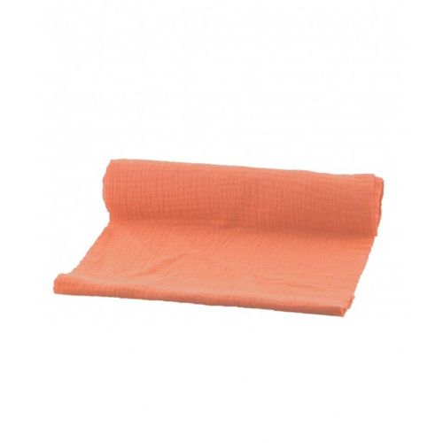 Chemin De Table Coton Gaufré 26cmx3m Tangerine