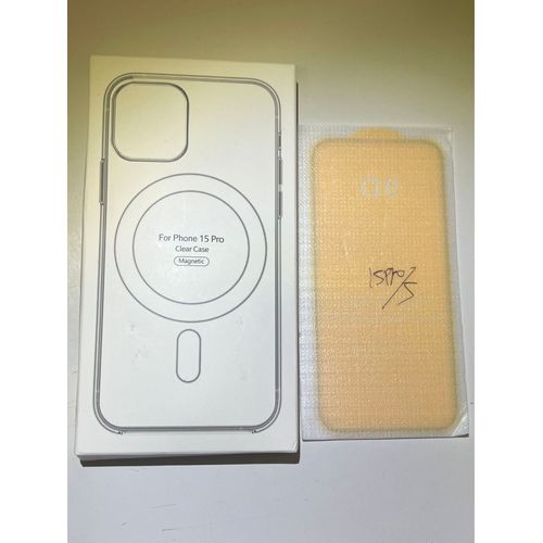 Verre Trempée + Coque Protectrice Iphone 15 Pro 