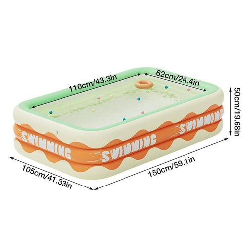 Piscine gonflable pliable,grande taille,confortable et épaissie - Type 1.5m #A