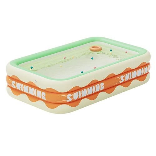 Piscine rectangulaire pliable pour enfants,grande piscine gonflable épaisse,pataugeoire en PVC,baignoire d'été - Type 1.5M