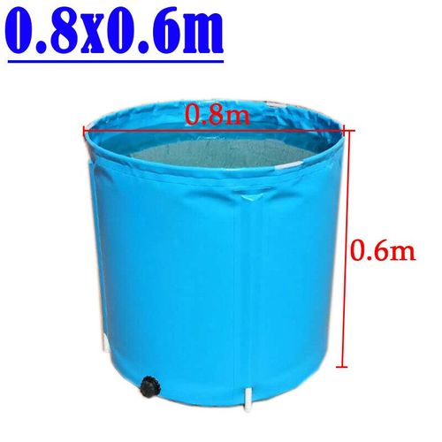 Baignoire Extérieure En Toile Pvc Épaisse,Piscine Circulaire Mobile Précieux Pour Enfants,Poisson Pliable,Eau D'élevage Précieuse - Type 0.8x0.6m