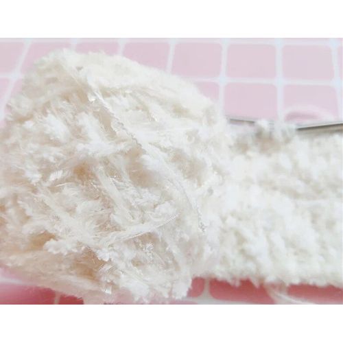 Pelote de laine douce pour pull adulte,fil nano istic mohair,tissé à la main,écharpe et sac Doudou,c?ur mélangé pour fille,50g par pelote - Type white