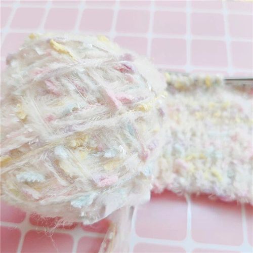 Pelote de laine douce pour pull adulte,fil nano istic mohair,tissé à la main,écharpe et sac Doudou,c?ur mélangé pour fille,50g par pelote - Type Decor