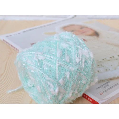 Pelote de laine douce pour pull adulte,fil nano istic mohair,tissé à la main,écharpe et sac Doudou,c?ur mélangé pour fille,50g par pelote - Type green bohe