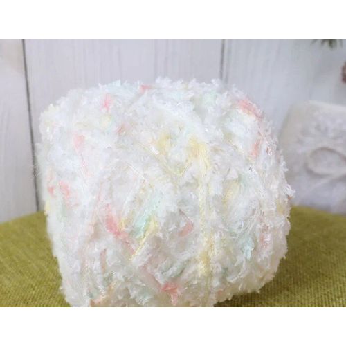 Pelote de laine douce pour pull adulte,fil nano istic mohair,tissé à la main,écharpe et sac Doudou,c?ur mélangé pour fille,50g par pelote - Type pink yellow