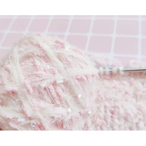 Pelote de laine douce pour pull adulte,fil nano istic mohair,tissé à la main,écharpe et sac Doudou,c?ur mélangé pour fille,50g par pelote - Type pink
