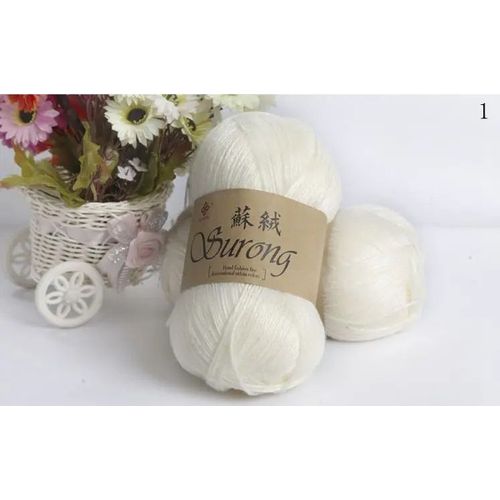 Fil de laine optique pour la main,fil de crochet pour écharpe et pull,coton,325m,100g par boule,128 po #A