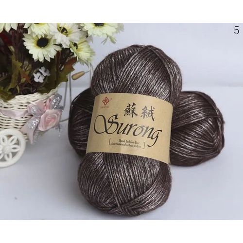 Fil de laine optique pour la main,fil de crochet pour écharpe et pull,coton,325m,100g par boule,128 po #F
