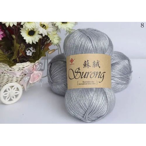 Fil de laine optique pour la main,fil de crochet pour écharpe et pull,coton,325m,100g par boule,128 po #I
