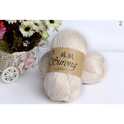 Fil de laine optique pour la main,fil de crochet pour écharpe et pull,coton,325m,100g par boule,128 po #C