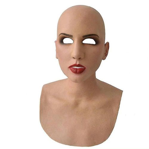 Halloween Réaliste Femmes Chauves Visage Latex Masque Complet Tête Masques Fête Cosplay Costume Déguisement Accessoires