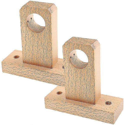 2pcs Supports De Tringle À Rideau En Bois Supports De Tringle À Rideau Robustes Crochets De Tringle À Rideau En Bois