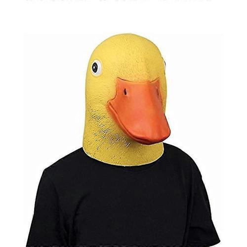 Masque De Canard Halloween Animal Deluxe Masque Latex Thème Jaune Avec Masque