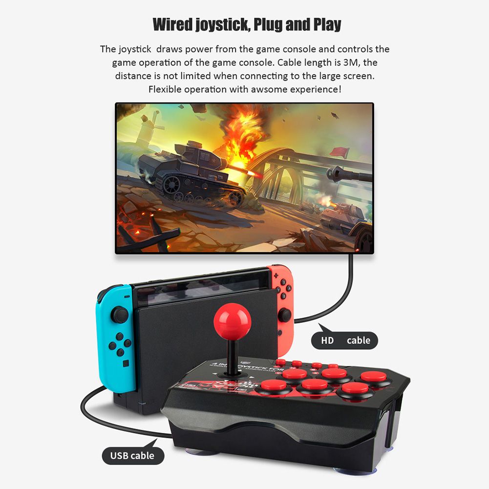 Joystick De Jeu Filaire Usb 4 En 1, Station D'arcade Rtro, ... - 4