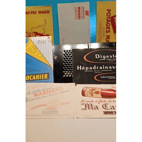 Lot De 7 Buvards Publicitaires Vintage 