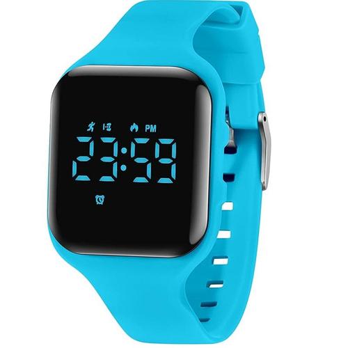 Montre Digitale Enfant Avec Chronomètre, Eclairage, Alarme, Date, Podomètres Marche Non Connecté - Montre Sport Pour Fille Garçon Avec Bracelet En Silicone