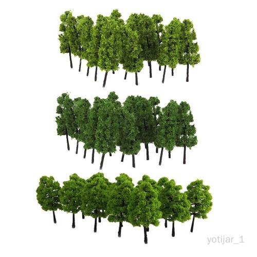 Ensemble De 40 Arbres Modèles À L'échelle Ho Z Diorama Layout Faux Arbres