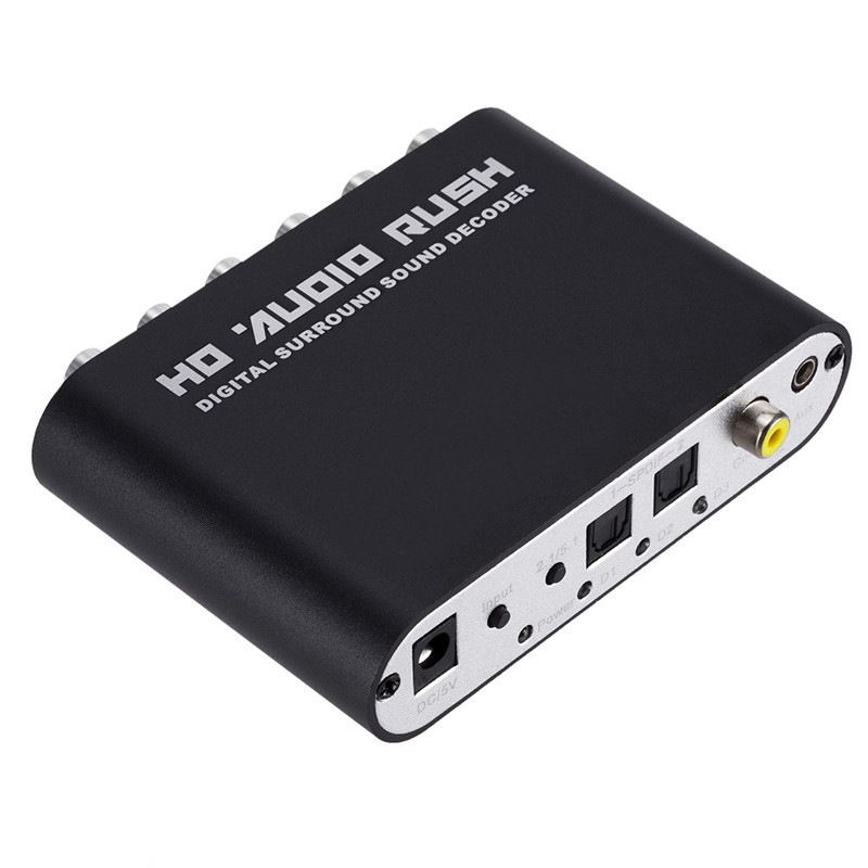 Dcodeur audio 5.1 CH SPDIF Coaxial vers RCA DTS AC3, amplif... - 5