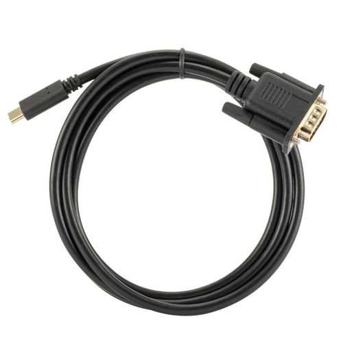 Câble USB type-c vers VGA de 1.8m, adaptateur pour ordinateur portable et projecteur vidéo externe UHD, 1080P