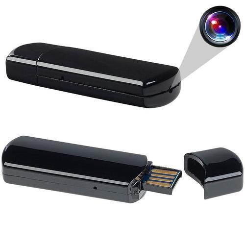 Clé USB Caméra Espion Mini Caméra Appareil Photo Vidéo HD Micro SD Noir + SD 8Go YONIS