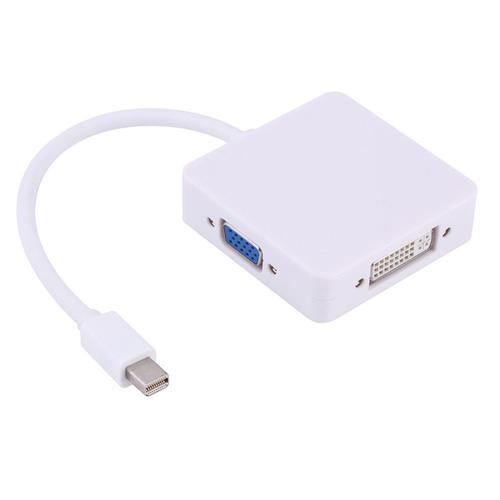 Mini displayport 3 en 1 DP Thunderbolt vers DVI VGA HDMI, câble adaptateur convertisseur pour iMac Mac Mini Pro Air Book vers moniteur TV