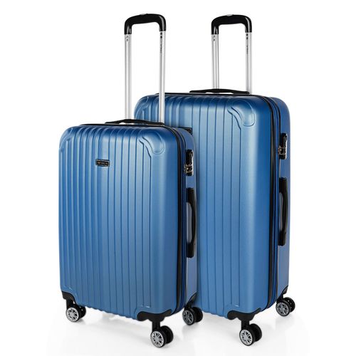 Set De 2 Valises Trolley 55/66/76 Cm En ABS. Rigides, Résistantes Et Légères. Poignée Télescopique. Anses, 4 Roues. Cadenas À Combinaison. Moyenne E Grande. T71516