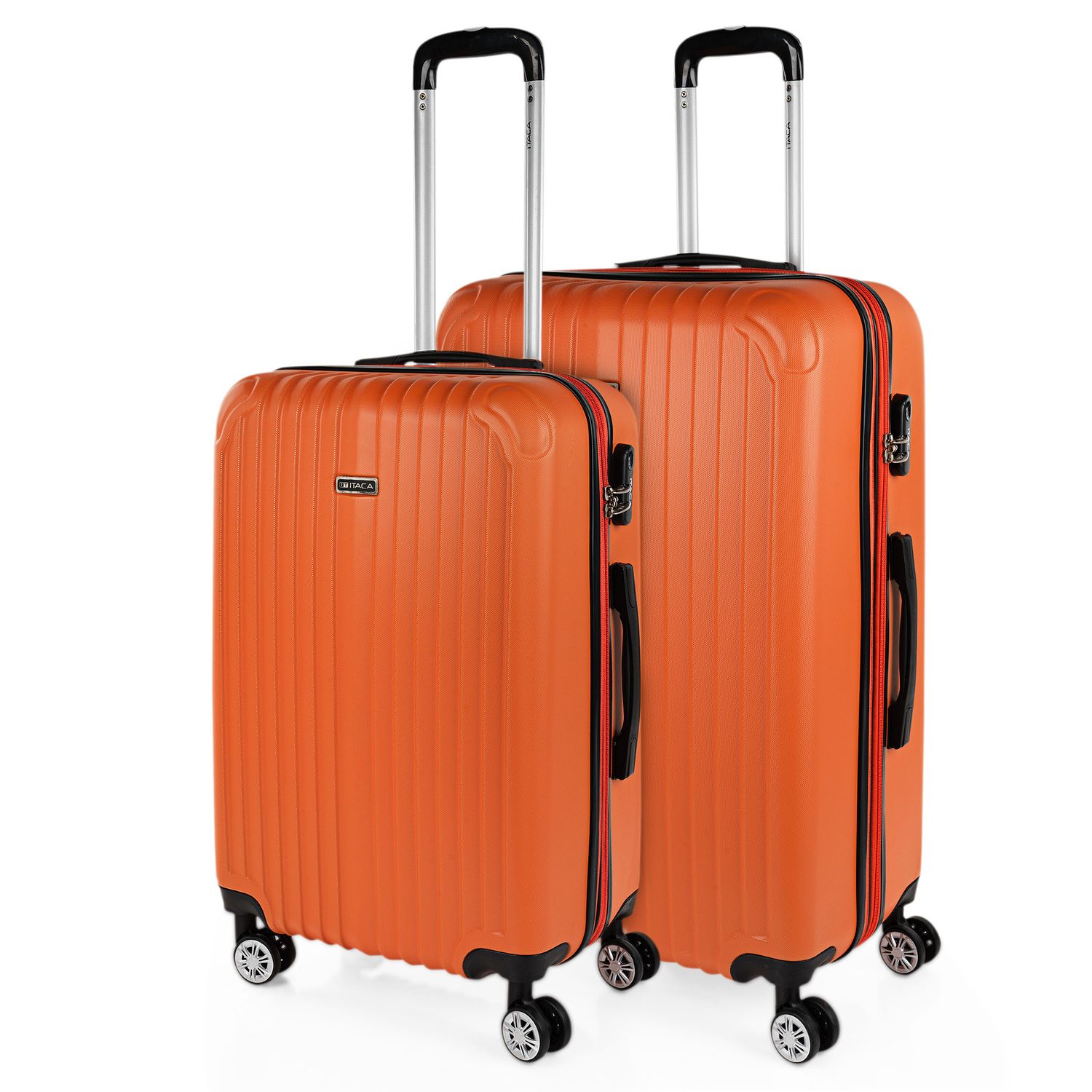 Set De 2 Valises Trolley 55/66/76 Cm En ABS. Rigides, Résistantes Et Légères. Poignée Télescopique. Anses, 4 Roues. Cadenas À Combinaison. Moyenne E Grande. T71516