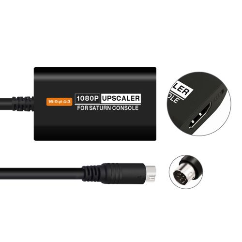 Adaptateur Compatible Hdmi Pour Console De Jeu Sega Saturn 1080p, Convertisseur Hdtv Avec Câble 16/9 4/3, Accessoires De Connexion De Télévision