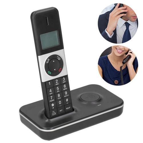 Téléphone numérique sans fil, identification de l'appelant, mains libres, partenaires d'affaires, téléphone fixe, 100-240V, prise US