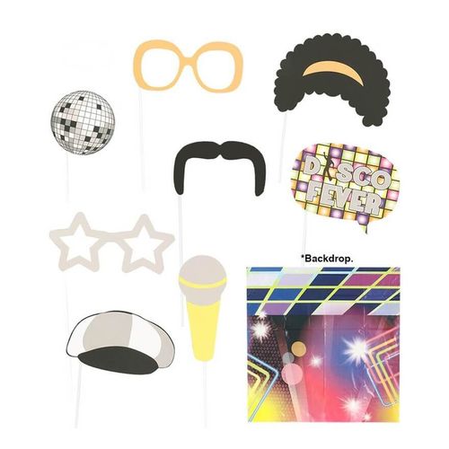 Photocall Disco Avec 9 Pièces Et Fond 75x75 Cm