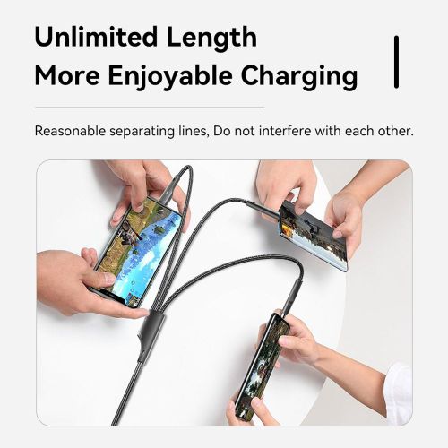Chargeur Micro Usb, Câble De Données Portable, Cordon Indicateur Lumineux, Transmission Stable, Pour Téléphones Mobiles Apple Huawei