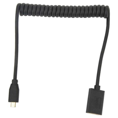 Câble de connexion Micro HD vers HD, 1.2m, 8K60Hz, Interface multimédia femelle, câble fin à ressort, OD4.0, appareil photo, tablette, TV, universel