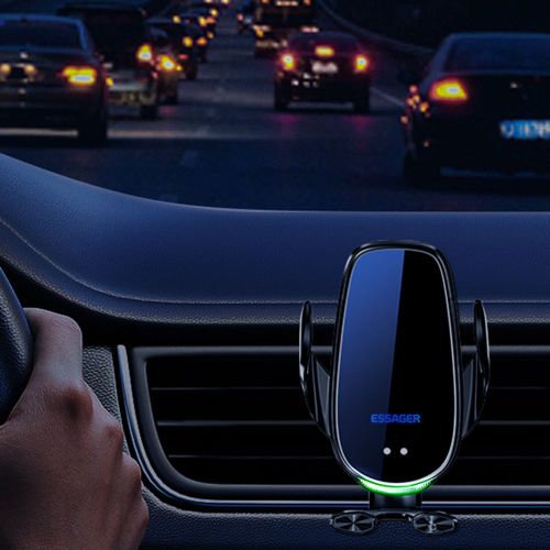 Support Universel Pour Téléphone Portable Avec Chargeur Sans Fil 15w, Montage Sur Grille D'aération, Utilisation À Une Main, Accessoires D'intérieur Auto