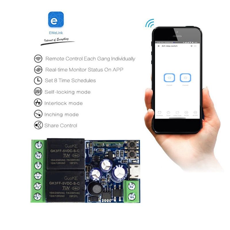 commutateur Wifi intelligent USB 5V/DC7-48V, Module de relai... - 2