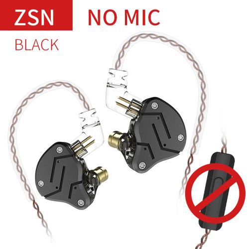 Casque en métal KZ-ZSN technologie hybride 1esse + 1BA dans l'oreille moniteur écouteurs antibruit prise 3.5mm confortable à porter