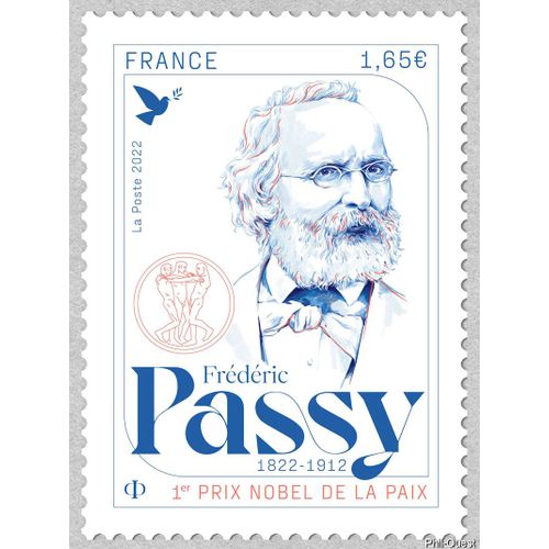 France 2022, Très Beau Timbre Neuf** Luxe Yvert 5626, Frédéric Passy, Homme Politique Français, Lauréat Du Prix Nobel De La Paix, Sincèrement Pacifiste, Féministe, Abolitionniste, Social.