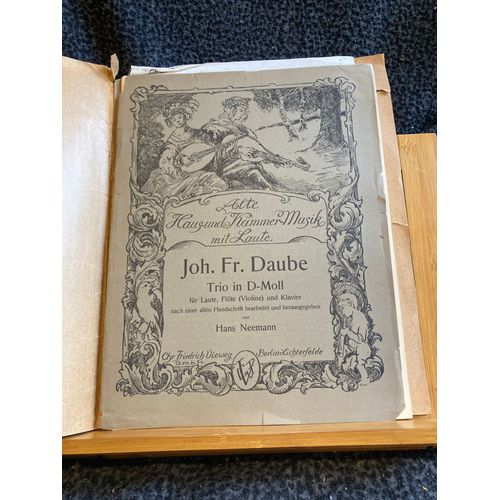 Joh. Fr. Daube Trio En Ré Mineur Partition Luth Flute Et Clavier Chr. Friedrich