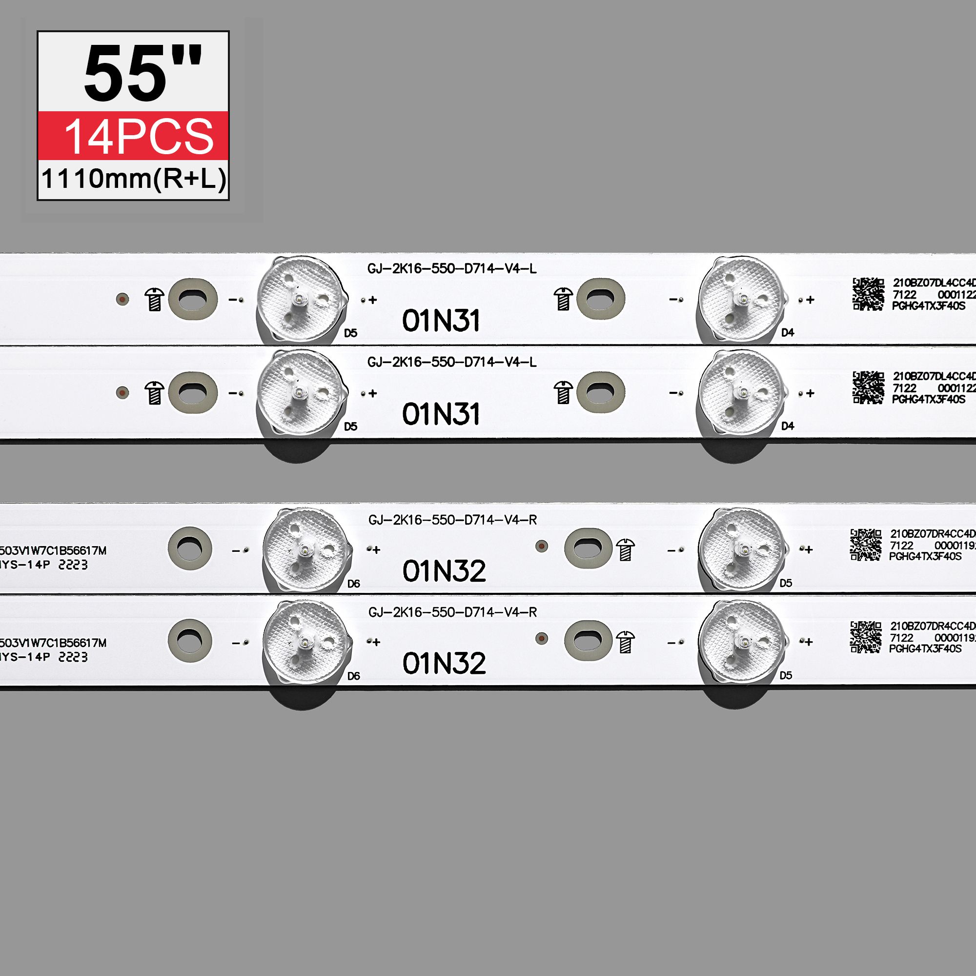 Bande de rtro-clairage LED, 14 lampes, pour Philips TV 55 ... - 3