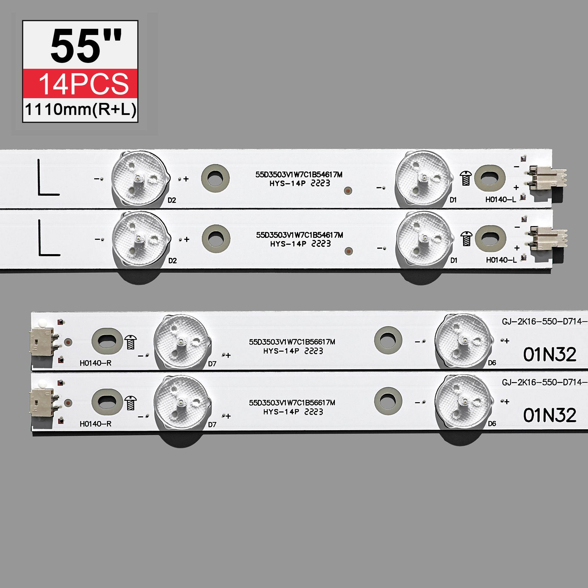Bande de rtro-clairage LED, 14 lampes, pour Philips TV 55 ... - 4