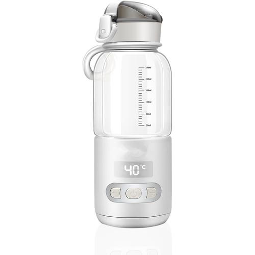 Chauffe Biberon Nomade Sans Fil Voiture Voyage Chauffe-Biberons Portable Usb Bottle Warmer Chauffe Biberon Lait Maternel Sur Batterie Réchauffe Lait Et Eau Température Réglable 37 À 55°C