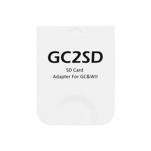 Adaptateur De Carte Mémoire Micro-Sd Gc2sd, Pour Nintendo Gamecube Wii Consoles Sd2sp2 (Blanc)